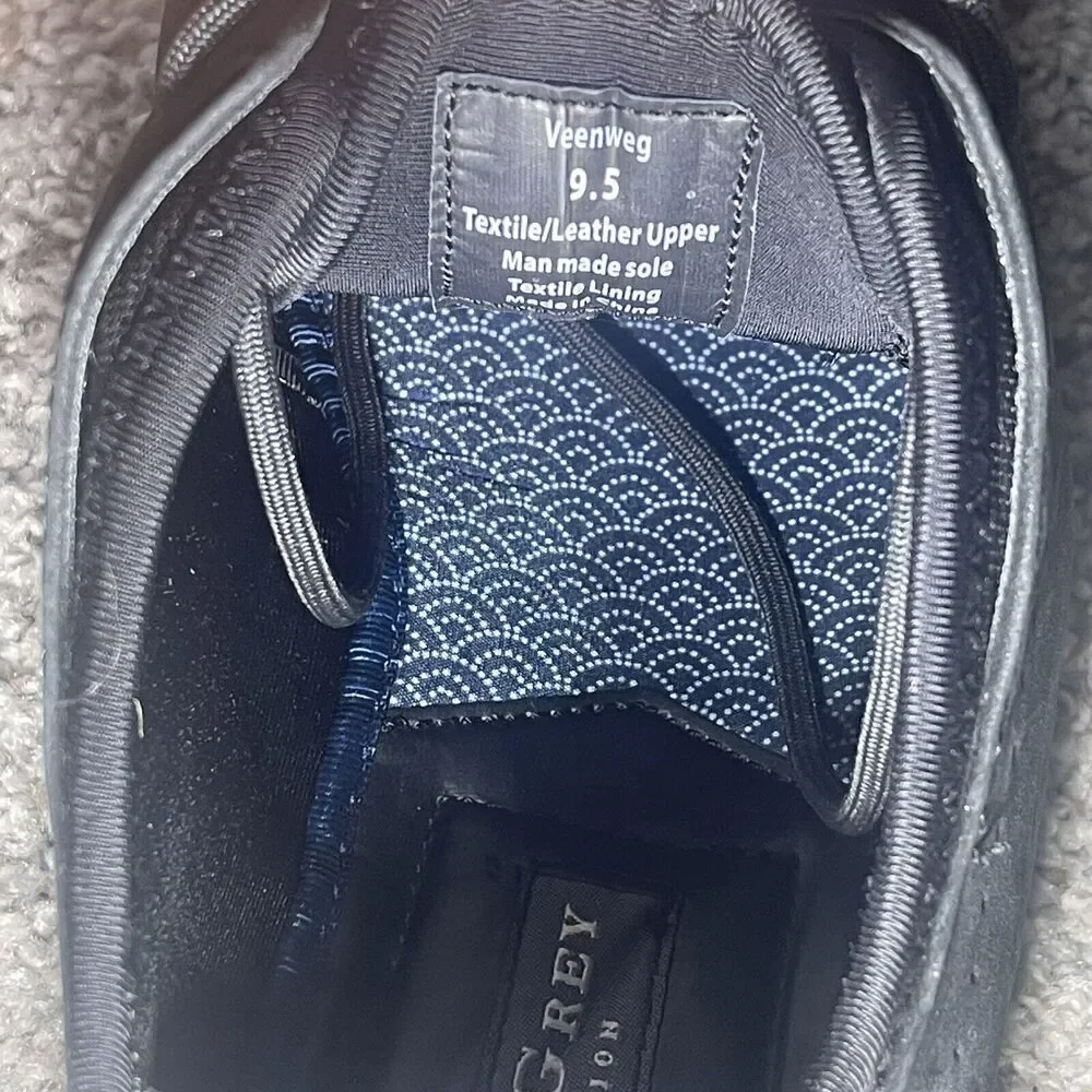 ASTON GREY VEENWEG OXFORD SHOES SIZE 9.5 BLACK
